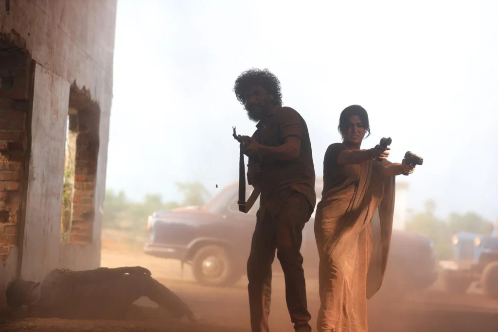 Lokesh Kanagaraj and Wmiqa Gabbi in a still from DC (2026)