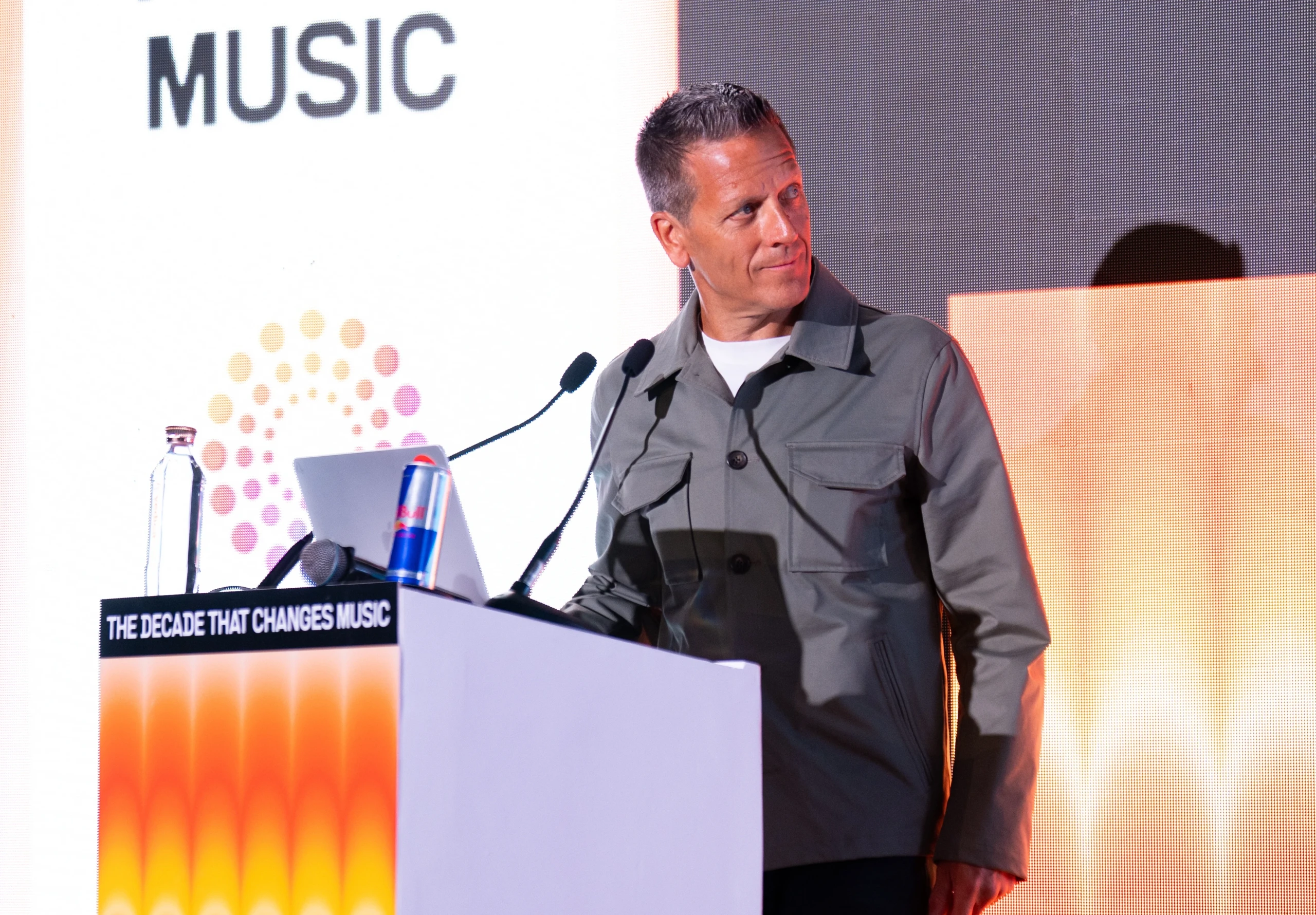 Adrian Sarosi, GM/VP, Luminate on stage at All About Music 2026