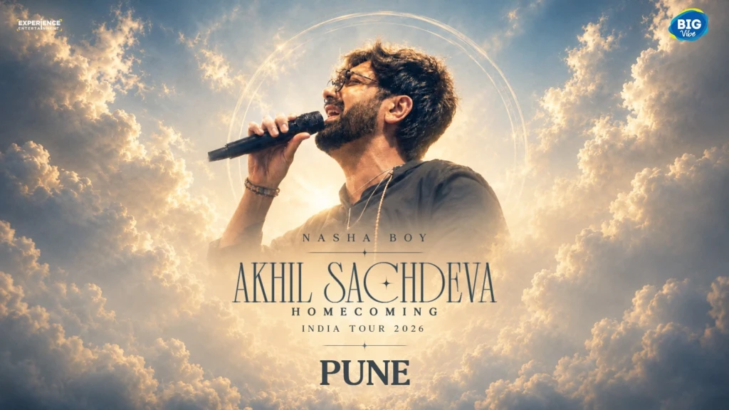 Poster from the Pune leg of Akhil Sachdeva's "Homecoming India Tour"